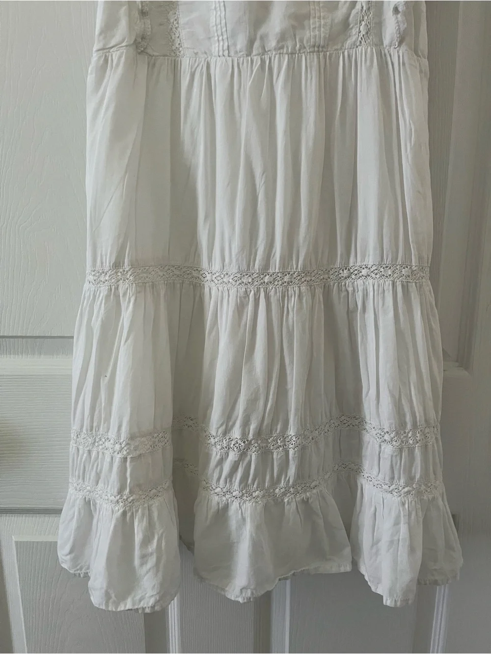 H&M White Ruffle Tiered Dress - Picture 3 of 6